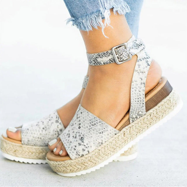 Vibonanza | Espadrille Sandalen Verstelbare Bandjes