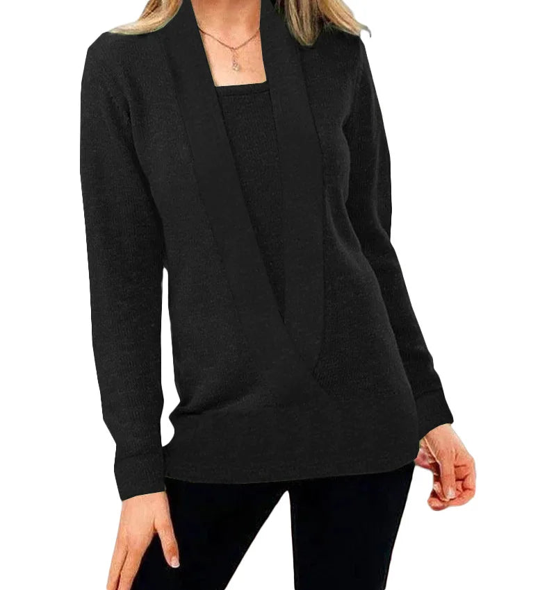 Vibonanza | Dames Cardigan met Sjaalkraag