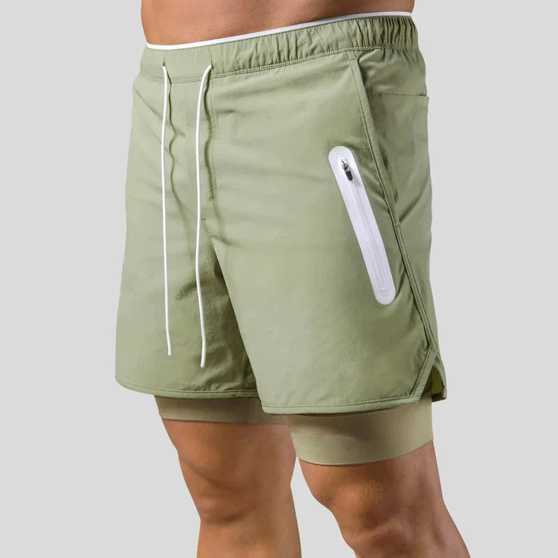 Vibonanza | 2-in-1 Sportshorts Heren met Compressievoering