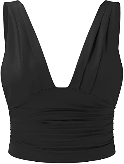 Vibonanza | Zwarte Mouwloze Dames V-hals Top