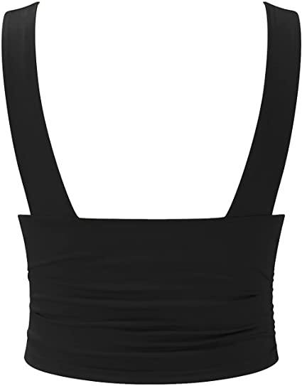 Vibonanza | Zwarte Mouwloze Dames V-hals Top