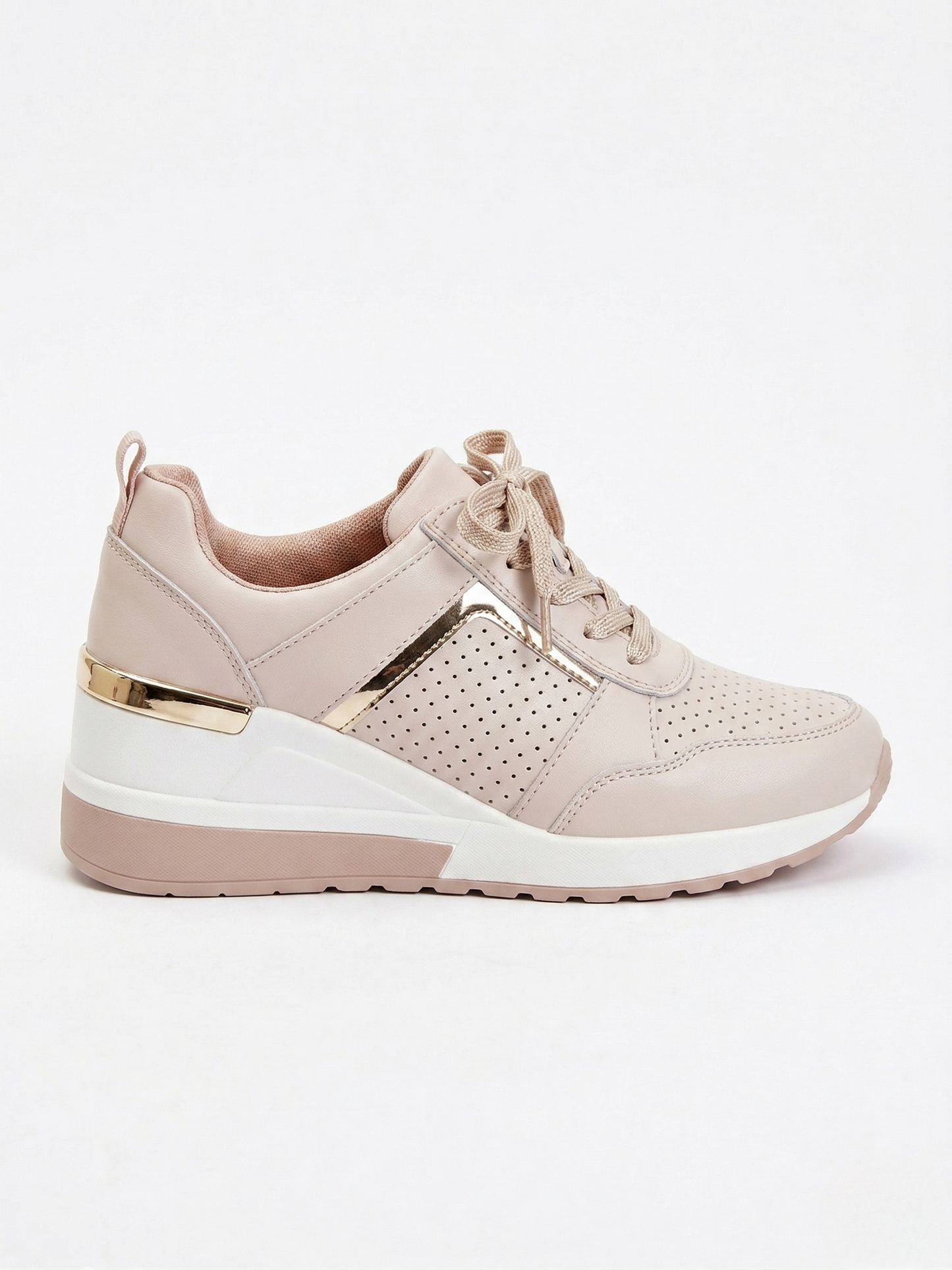 Vibonanza | Orthopedische Beige Wedge Sneakers Dames