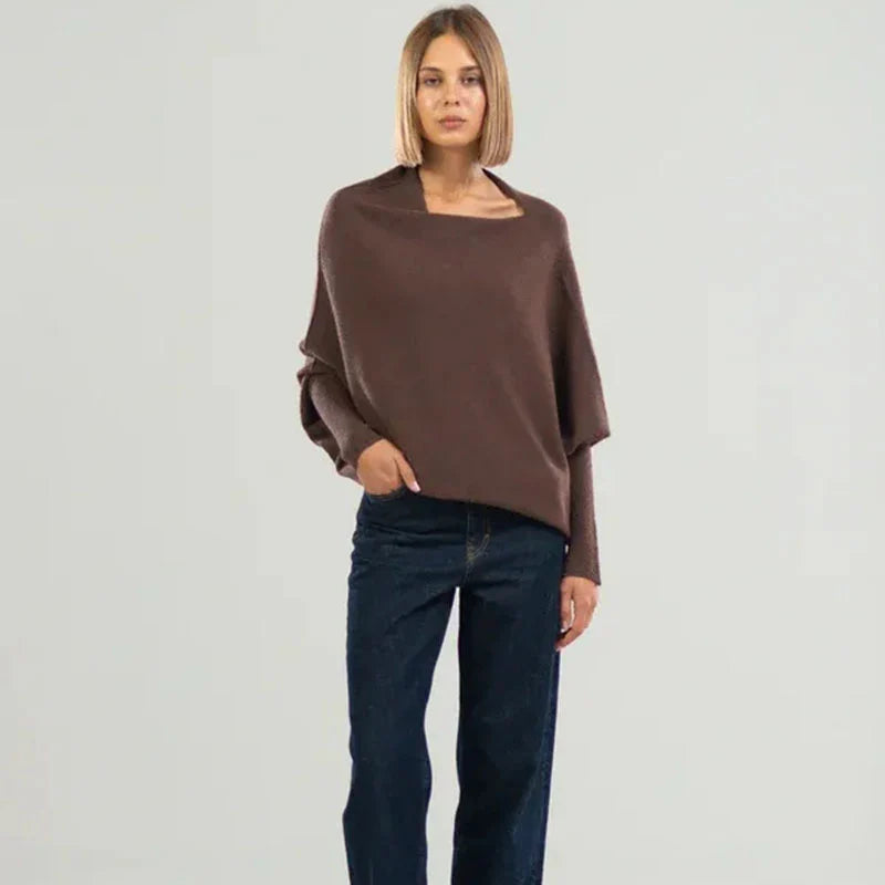 Vibonanza | Elegante Oversized Beige Trui