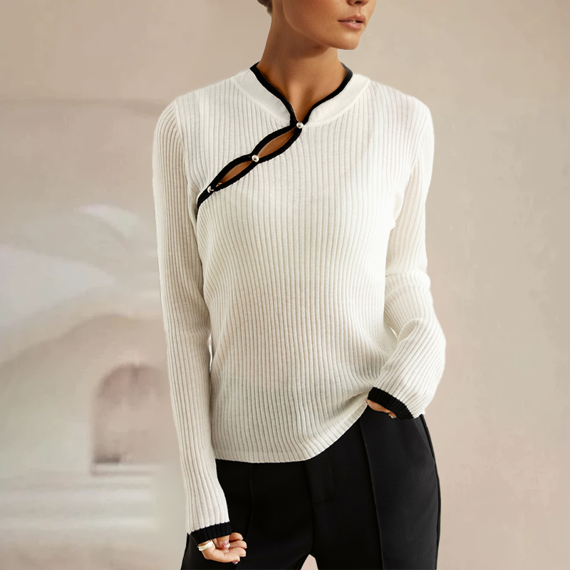 Vibonanza | Damestrui Peruaanse Wol Asymmetrisch Zwart