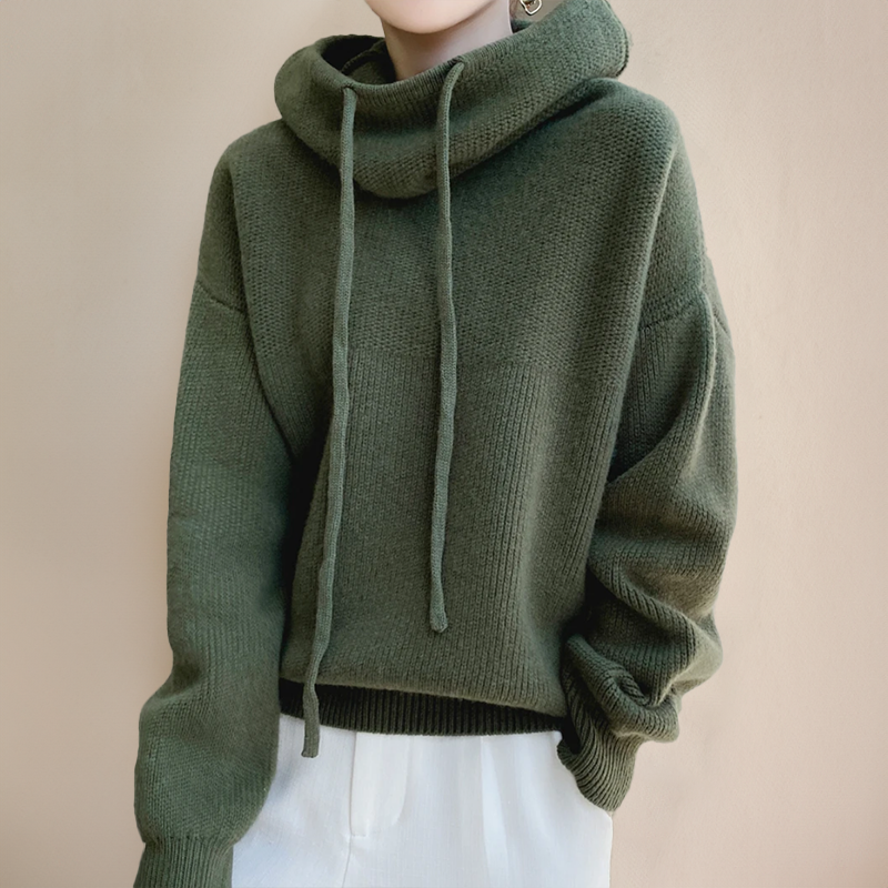 Vibonanza | Dames Oversized Blauwe Turtleneck Coltrui