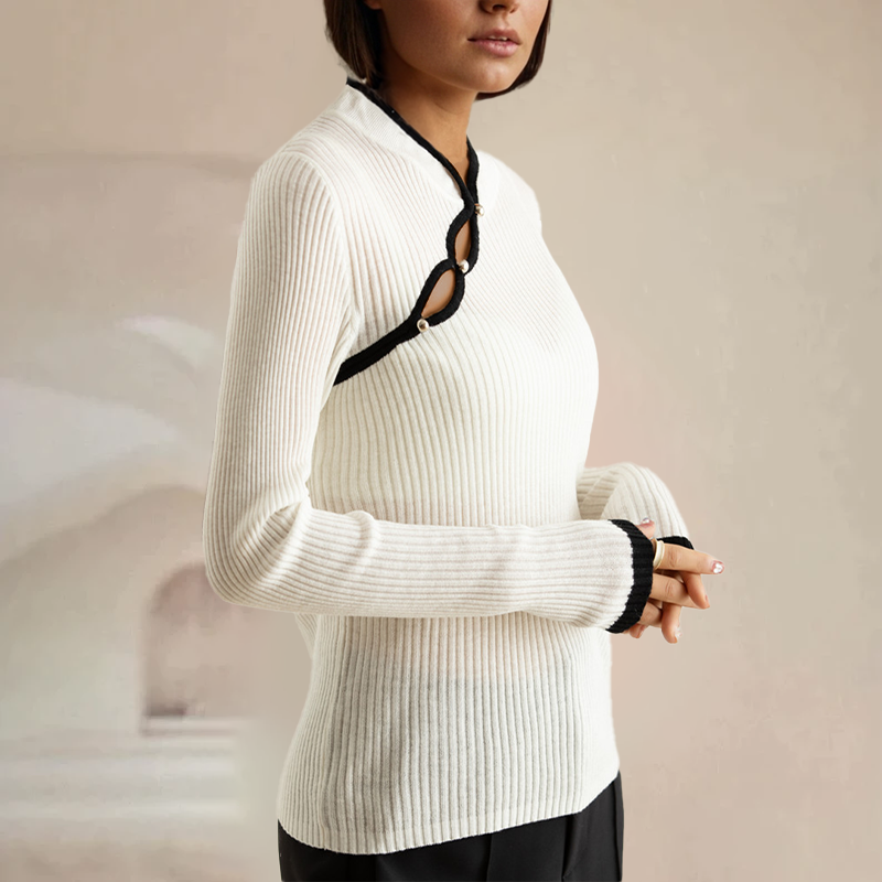 Vibonanza | Damestrui Peruaanse Wol Asymmetrisch Zwart