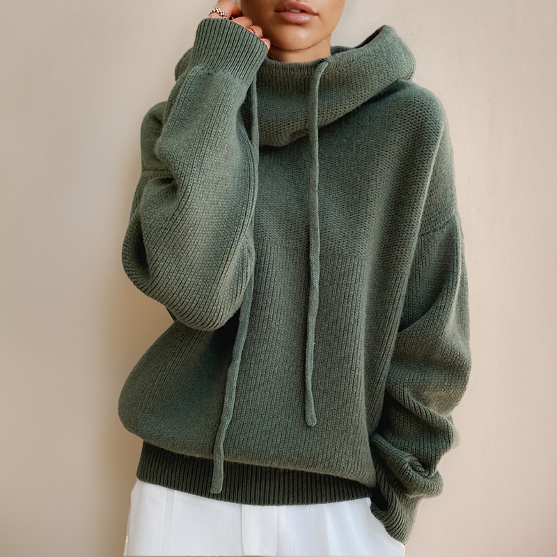 Vibonanza | Dames Oversized Blauwe Turtleneck Coltrui