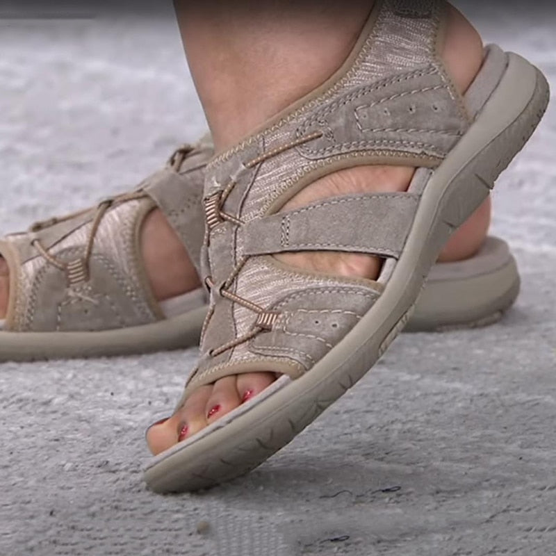 Vibonanza | Comfortabele Dames Sandalen met Klittenband
