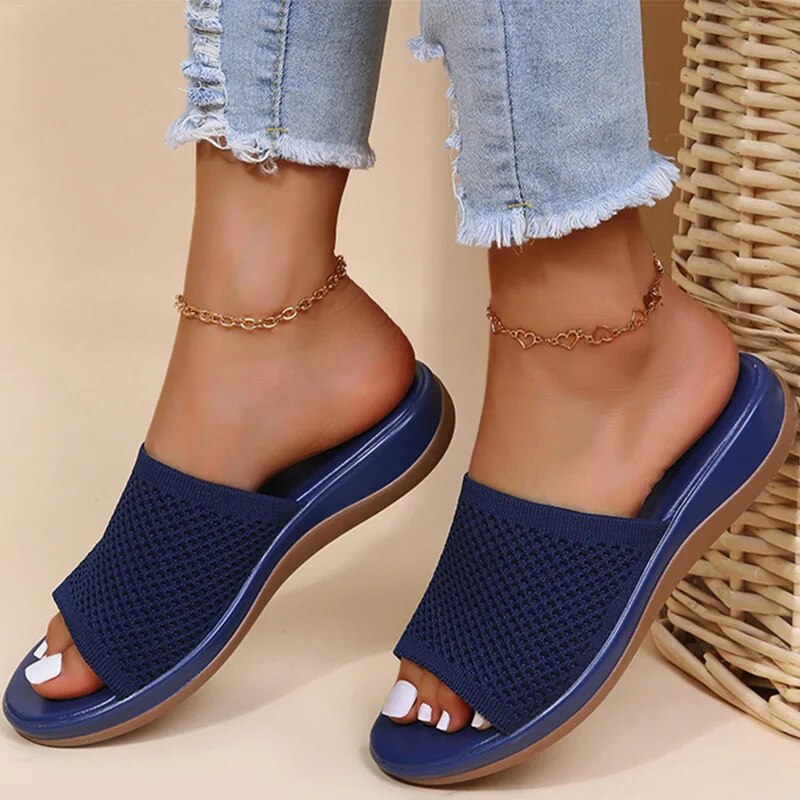 Vibonanza | Dames Zomerslippers Pluche Zool
