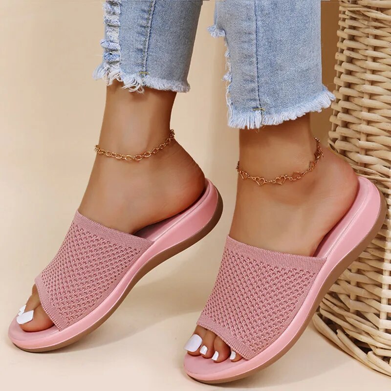 Vibonanza | Dames Zomerslippers Pluche Zool