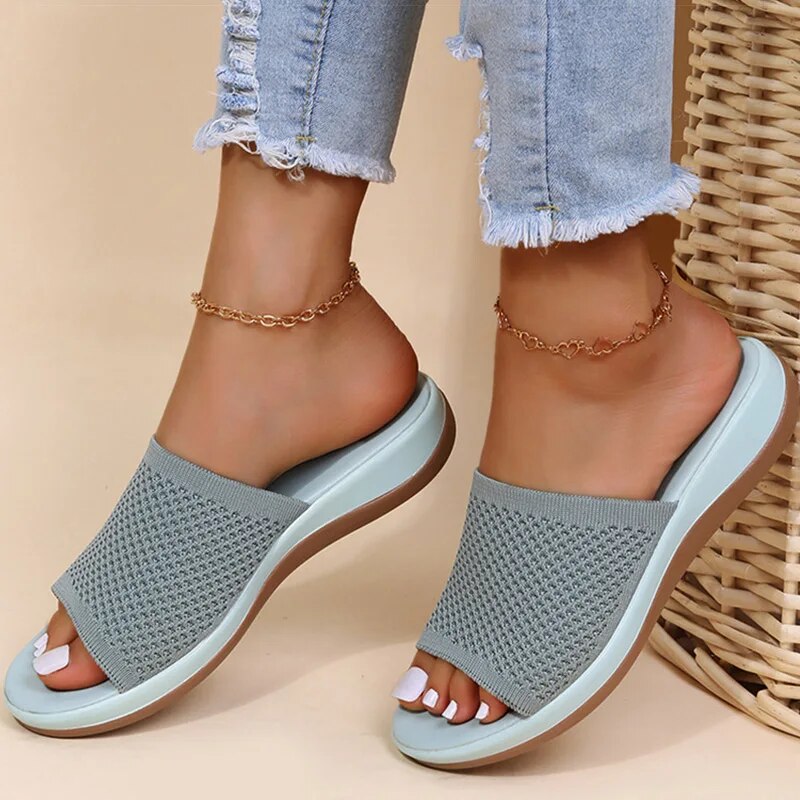 Vibonanza | Dames Zomerslippers Pluche Zool