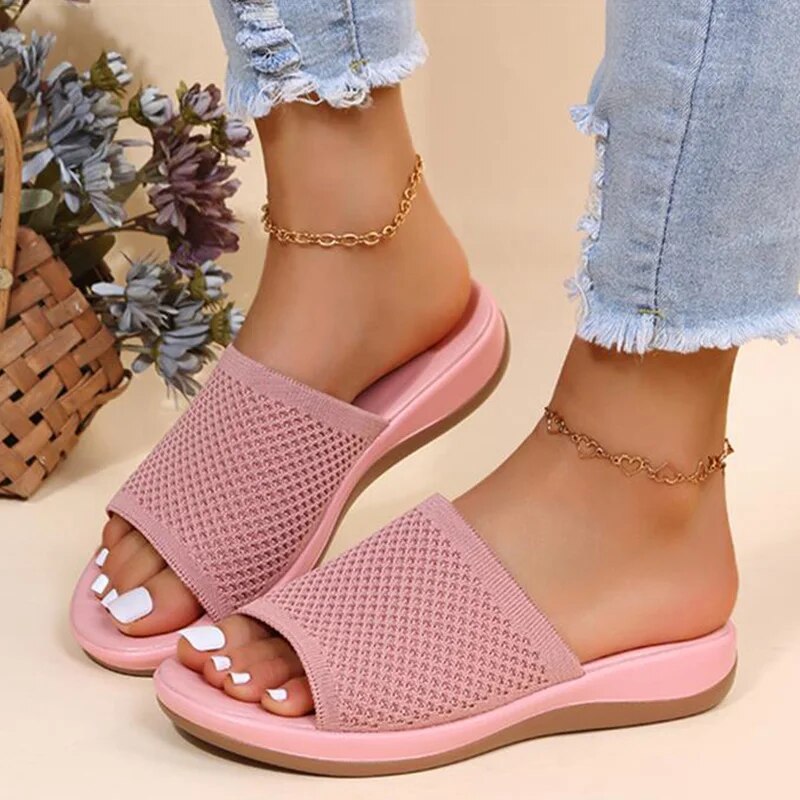 Vibonanza | Dames Zomerslippers Pluche Zool