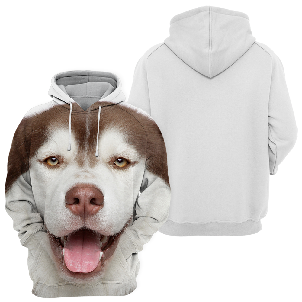 Vibonanza | Honden Trui Alaskan Husky Bruin Met Kap