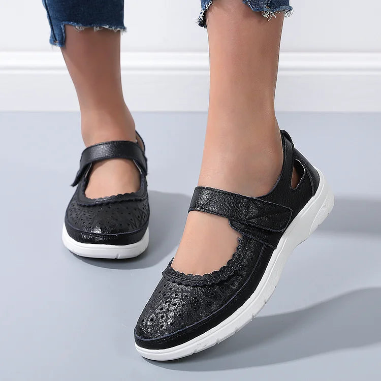 Vibonanza | Orthopedische Dames Loafers Wit Leer