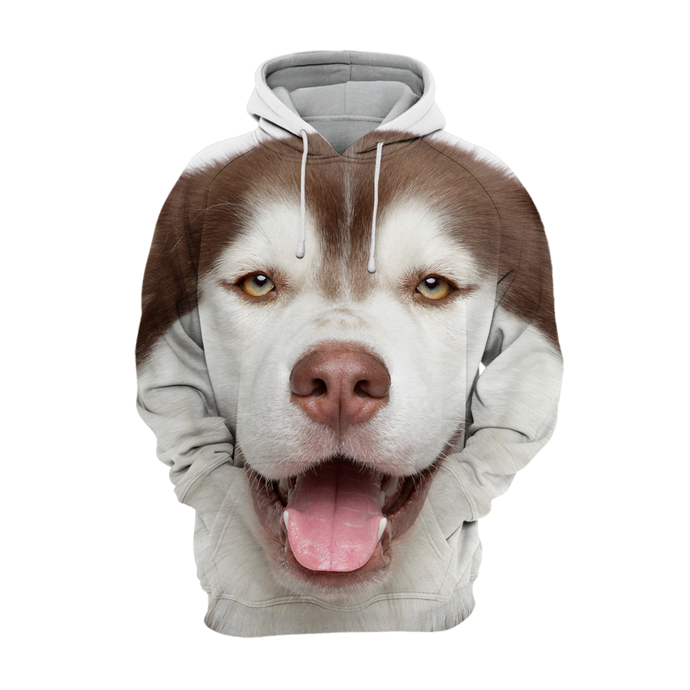 Vibonanza | Honden Trui Alaskan Husky Bruin Met Kap