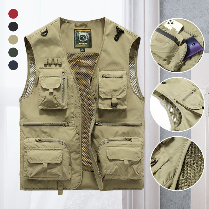 Vibonanza | Ademend Tactisch Outdoorgilet met Zakken