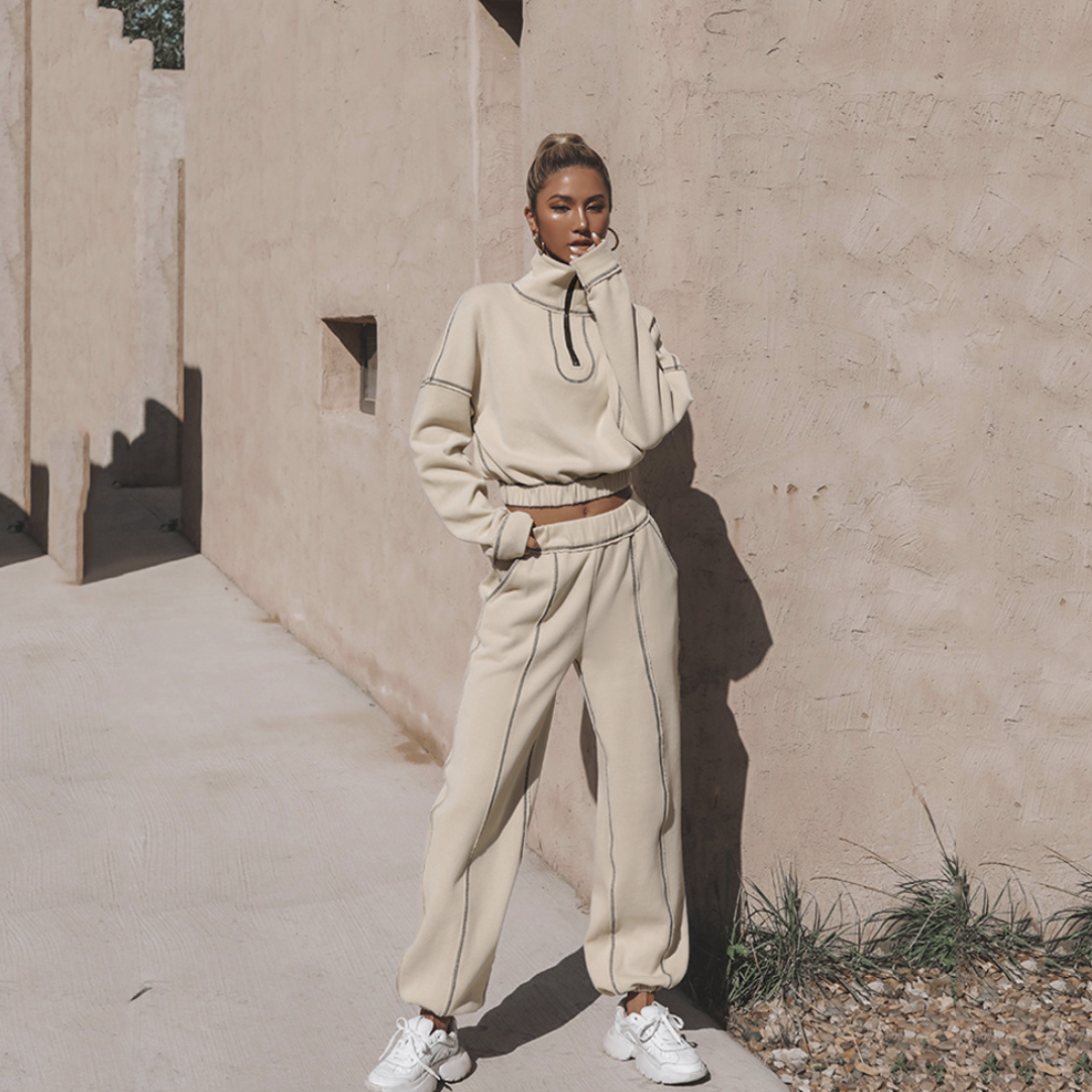 Vibonanza | Dames Tracksuit met Contrasterende Naden
