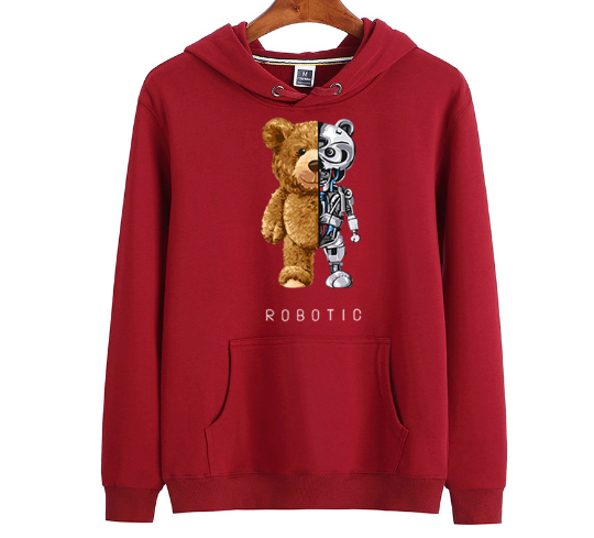 Vibonanza | Teddy Hoodie met Capuchon en Robotbeer Design