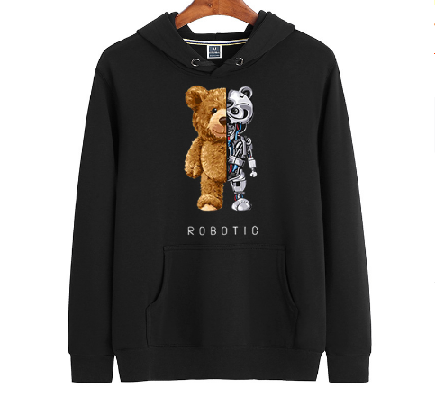 Vibonanza | Teddy Hoodie met Capuchon en Robotbeer Design