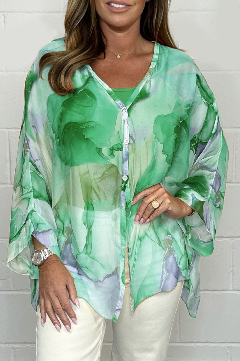 Vibonanza | Zomerse Damesblouse met Vrolijke Print