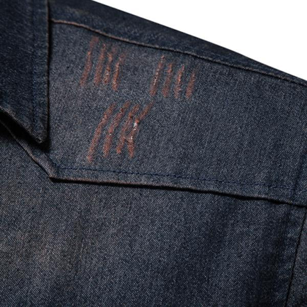 Vibonanza | Heren Denim Overhemd Vintage Wassing