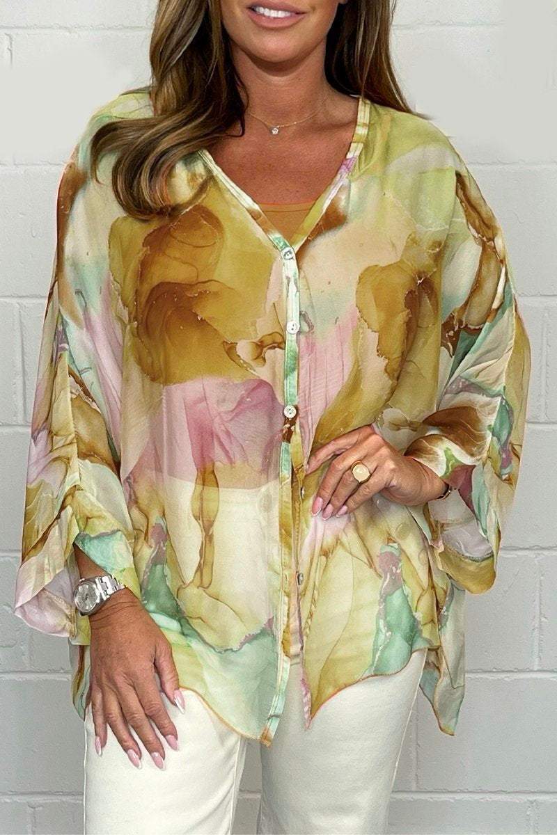 Vibonanza | Zomerse Damesblouse met Vrolijke Print