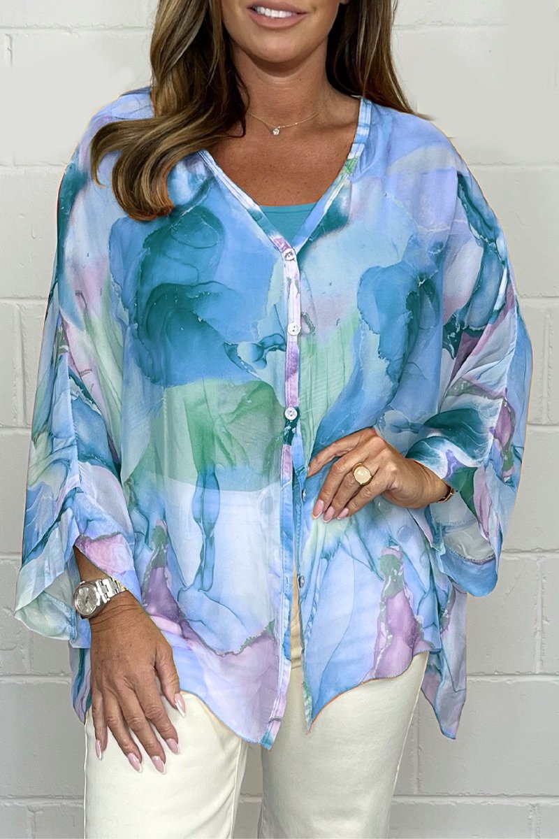 Vibonanza | Zomerse Damesblouse met Vrolijke Print