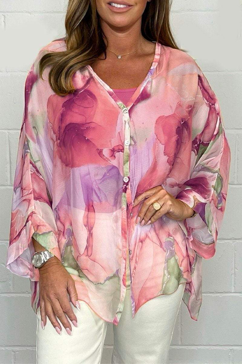 Vibonanza | Zomerse Damesblouse met Vrolijke Print