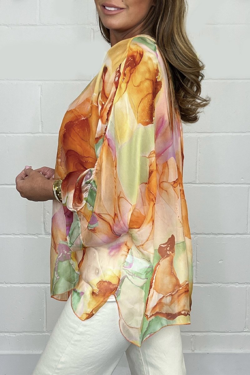 Vibonanza | Zomerse Damesblouse met Vrolijke Print
