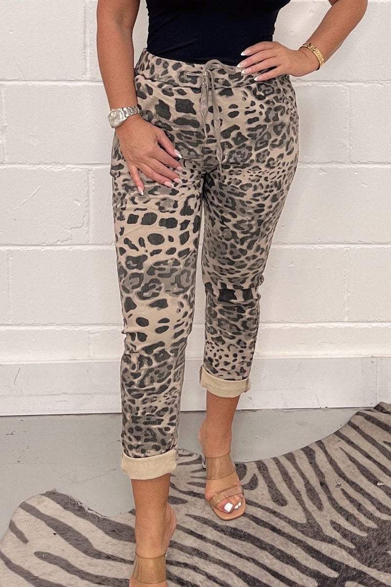 Vibonanza | Camouflage Joggerbroek met Elastische Tailleband