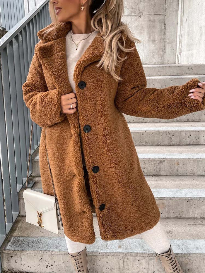 Vibonanza | Dames Teddyjas Lange Winterjas