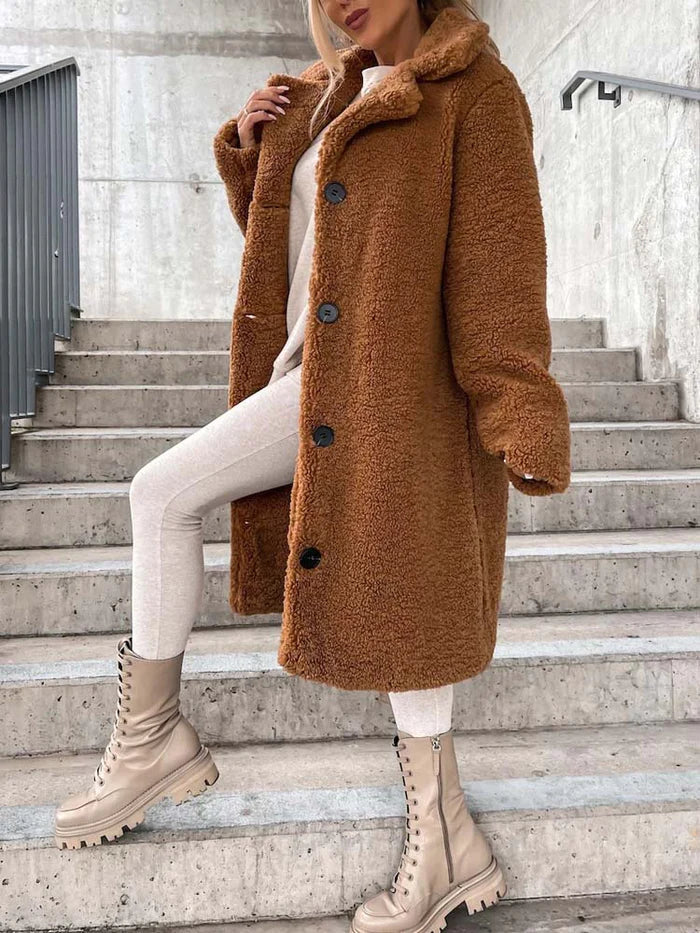 Vibonanza | Dames Teddyjas Lange Winterjas
