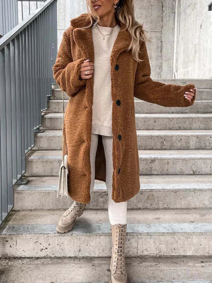 Vibonanza | Dames Teddyjas Lange Winterjas