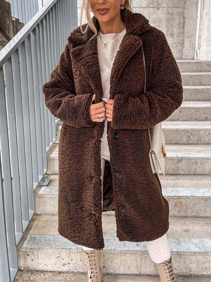 Vibonanza | Dames Teddyjas Lange Winterjas