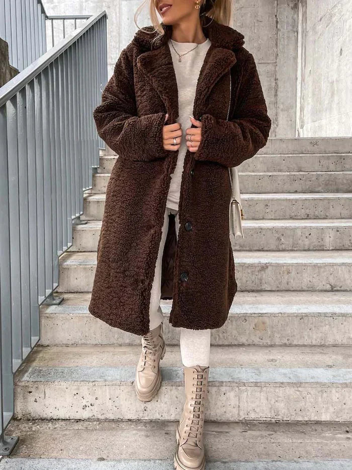 Vibonanza | Dames Teddyjas Lange Winterjas