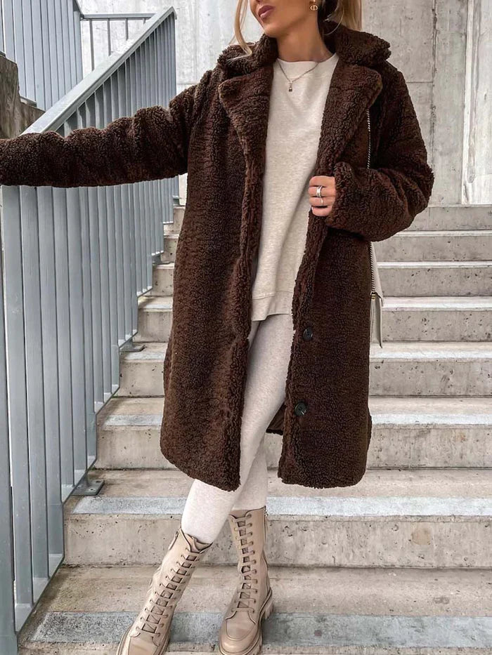 Vibonanza | Dames Teddyjas Lange Winterjas