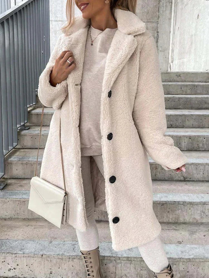 Vibonanza | Dames Teddyjas Lange Winterjas