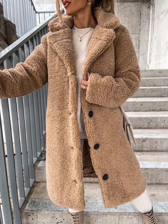 Vibonanza | Dames Teddyjas Lange Winterjas