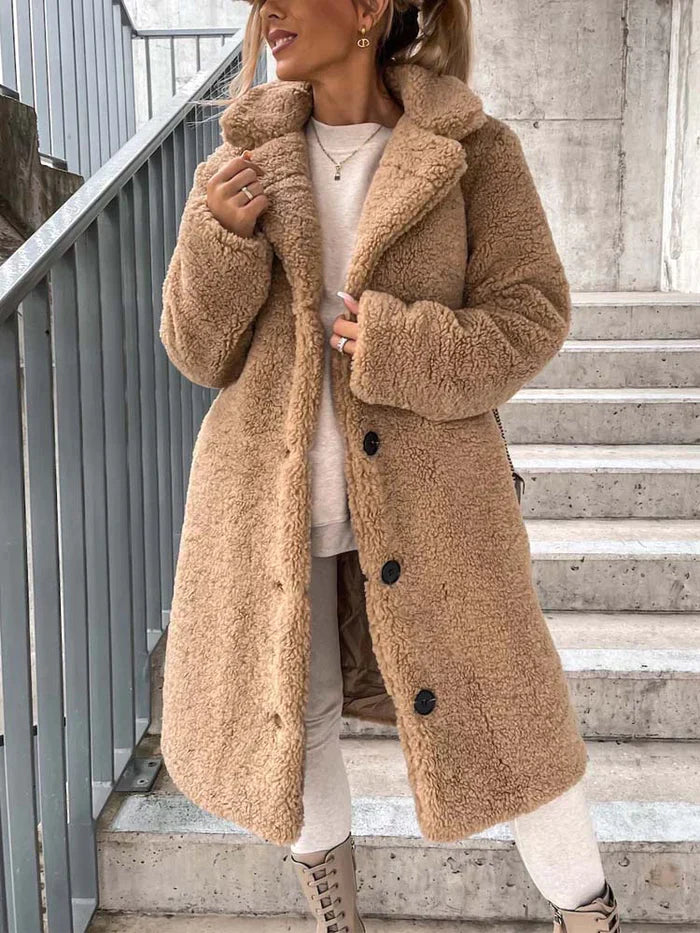 Vibonanza | Dames Teddyjas Lange Winterjas