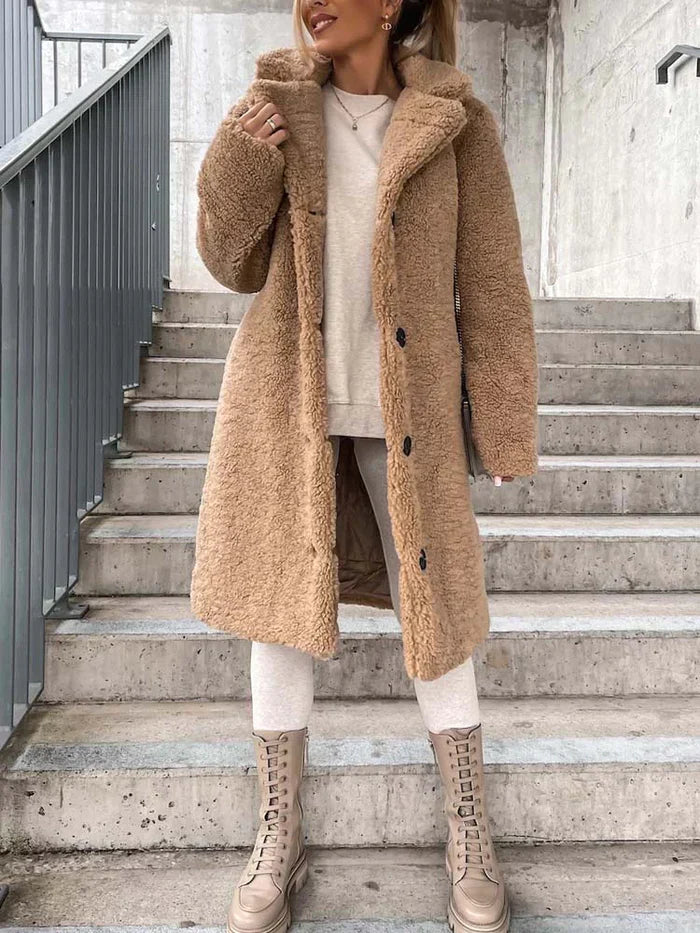 Vibonanza | Dames Teddyjas Lange Winterjas