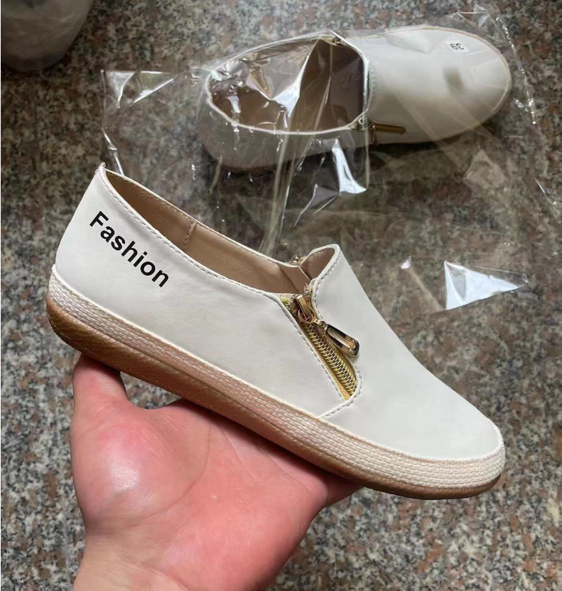 Vibonanza | Orthopedische Damesschoenen met Gouden Rits