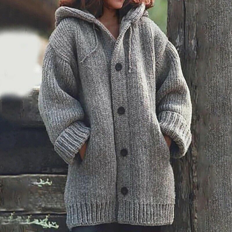 Vibonanza | Oversized Damesvest met Capuchon en Zakken
