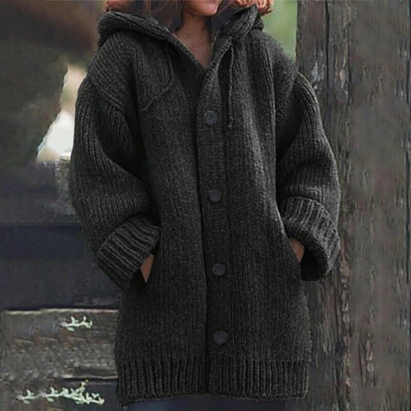 Vibonanza | Oversized Damesvest met Capuchon en Zakken