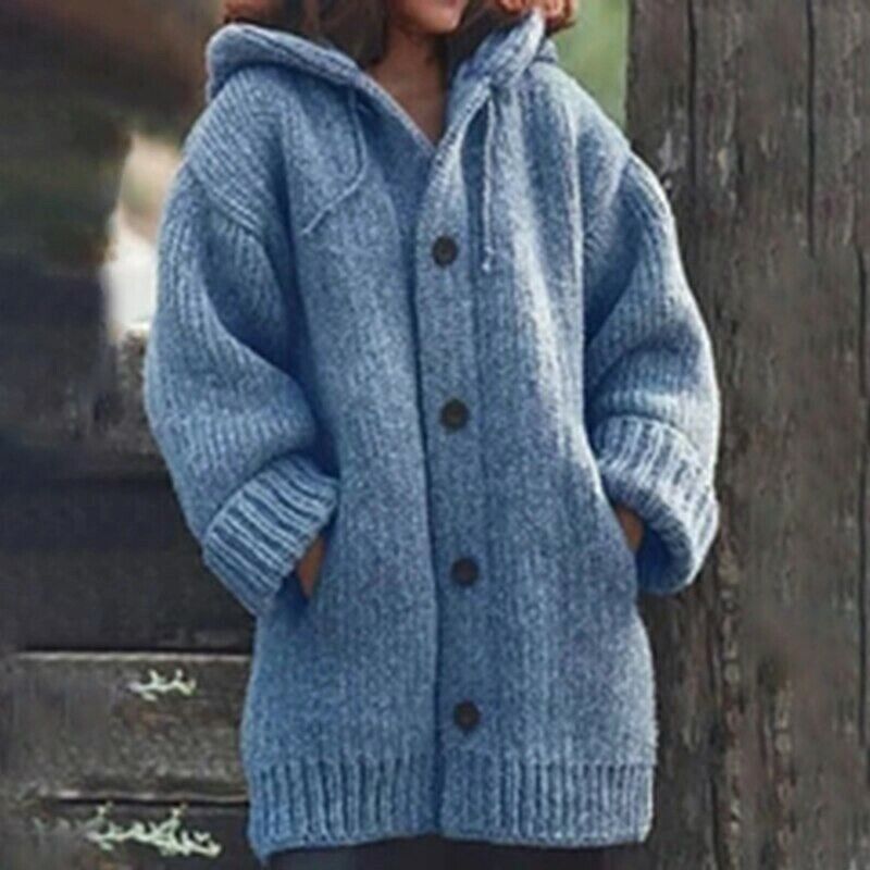 Vibonanza | Oversized Damesvest met Capuchon en Zakken