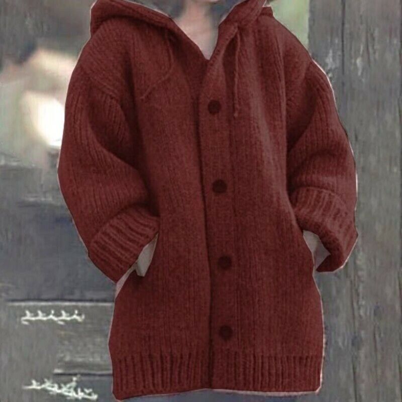 Vibonanza | Oversized Damesvest met Capuchon en Zakken