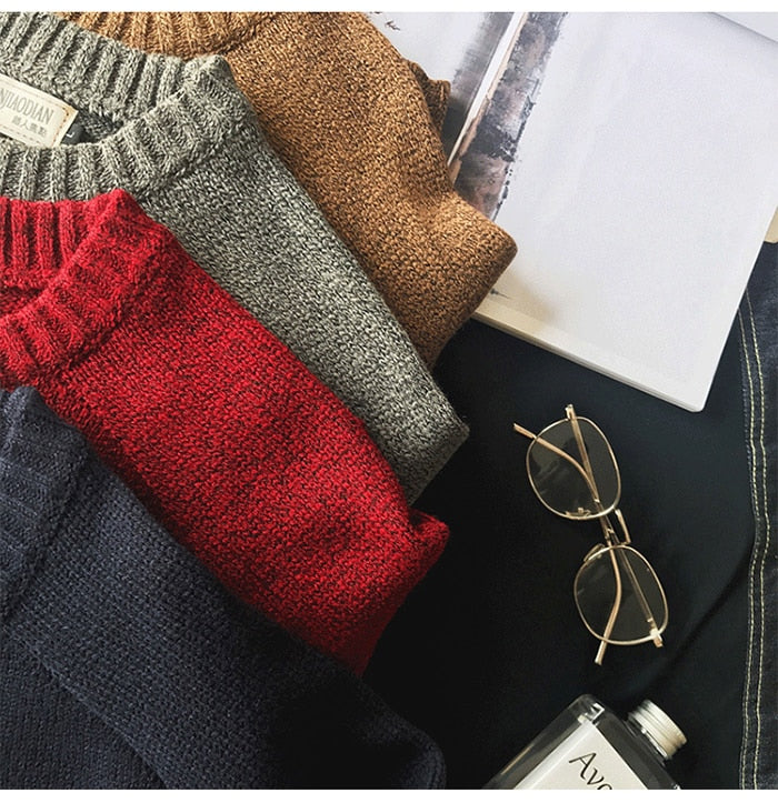 Vibonanza | Heren Wintertrui met Leren Elleboog Patches
