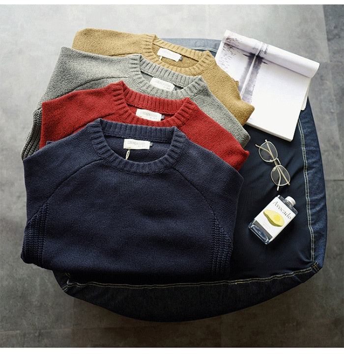 Vibonanza | Heren Wintertrui met Leren Elleboog Patches