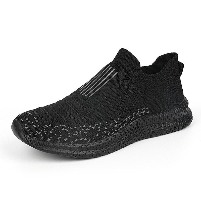 Vibonanza | Herensneakers Slip-On Lichtgewicht Grijs Zwart
