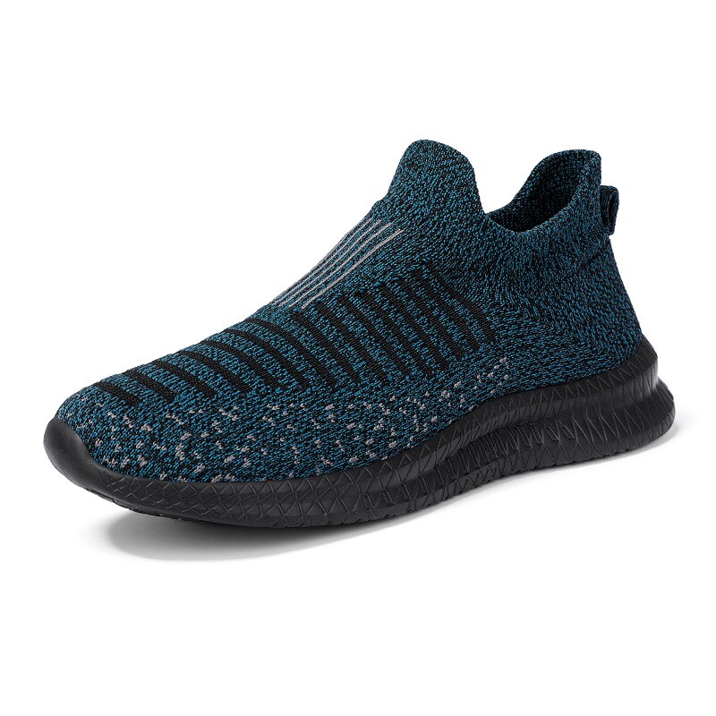Vibonanza | Herensneakers Slip-On Lichtgewicht Grijs Zwart