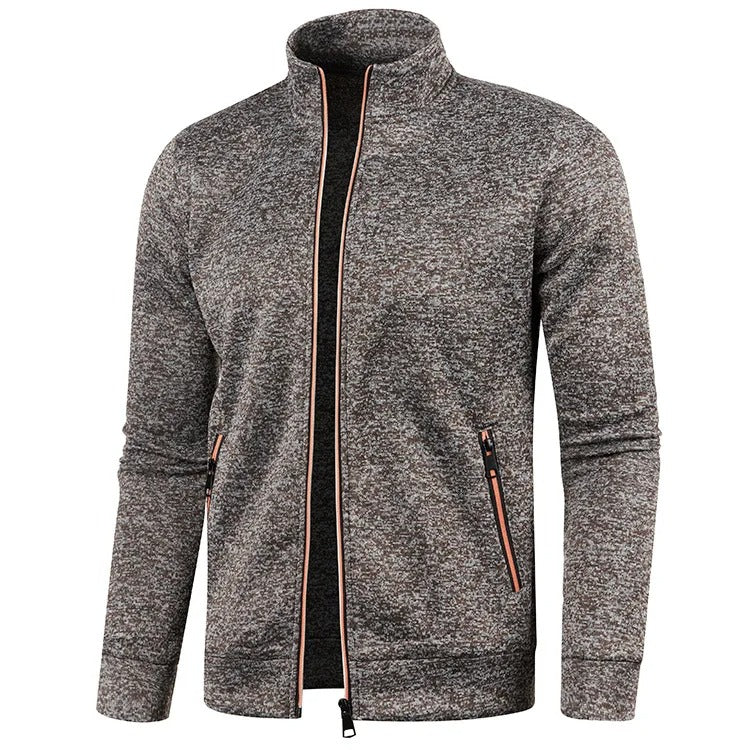 Vibonanza | Grijze Herenjas met Turtleneck en Zakken